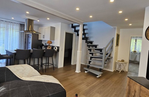 Midlum Apartment | Modern and cozy vacation apartment on the North Sea, rural, quiet, with garden