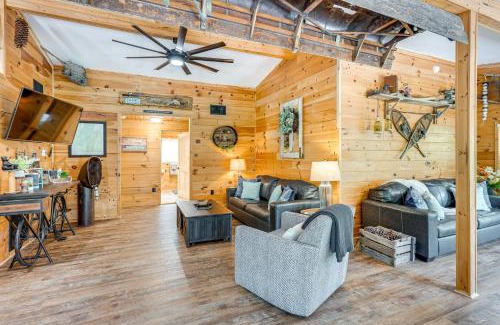 Murphy House | Modern Creek-Front Cabin with Deck and Views in Murphy