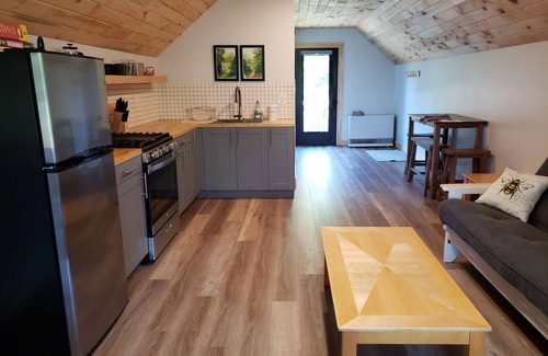 Houghton Apartment | Modern Off-grid Studio Loft on Farmstead in Houghton