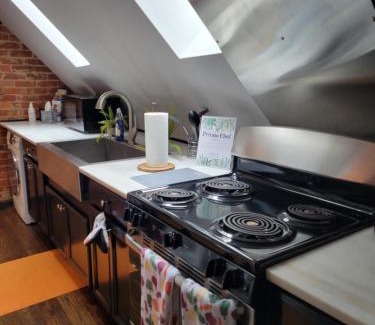 Corryville Apartment | Modern Rustic split level with balcony