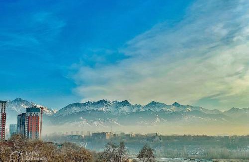 Almaty Apartment | Modern Studio with Panoramic Mountain View