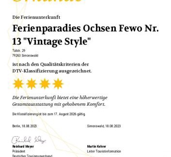 Simonswald Apartment | Moderne 3 Zi-FeWo "Vintage Style" 70 qm Nähe Freiburg