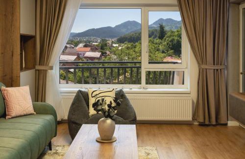 Brasov Apartment | Mountain and City View with Underground Parking