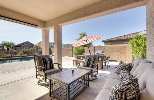 Estrella Mountain Ranch House | Mountain View Desert Retreat with 5 Bedrooms! Heated Saltwater Pool - Estrella