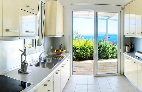 Pirgi Villa | My Rental Homes - Villa Aspro with swimming pool with jacuzzi, terrace sea view