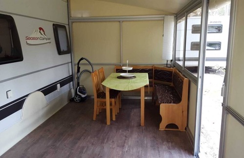 Stadt Wusterhausen House | New glamping accommodation rental caravan with toilet and kitchen