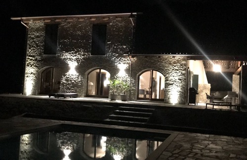 Cartosio House | Newly built authentic stone house with infinity pool