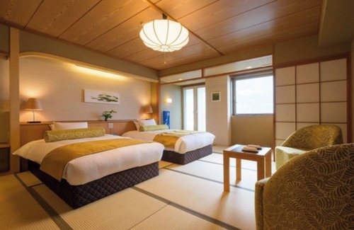 Ajigasawa Hotel | Nonsmoking Oceanfacing Japanesestyle room Twin bed | Buffet plan Allinclusive/Nishitsugarugun Aomori