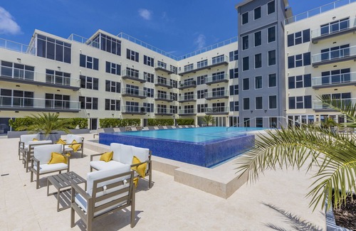 Oranjestad Condo | Ocean and City View Downtown Upscale Studio.