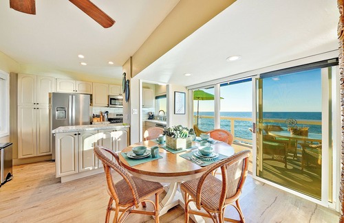 Ocean Beach Condo | OCEAN FRONT 2BD with Large Private Patio, Outdoor Dining, Parking, Views & Sunshine!