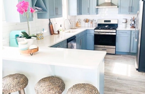 Green Turtle Cay House | Oceanfront brand new home with large deck and BBQ. Steps away from sandy beach!