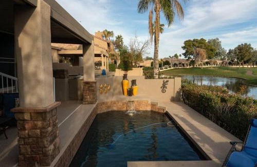 Ocotillo House | Ocotillo Lakes with pool heater, golf views, BBQ