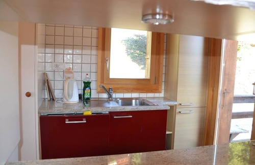 Saint-Luc Ski Chalet | Outside : chalet near the center of the village, terrace and balcony with garden furniture, beautifu