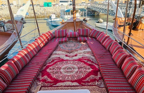 Khasab Boat Rental | Overnight Camping at Dhow with Dolphin Watching, Snorkeling Telegraph Island
