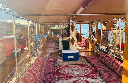 Khasab Boat Rental | Overnight Camping at Dhow with Dolphin Watching, Snorkeling Telegraph Island