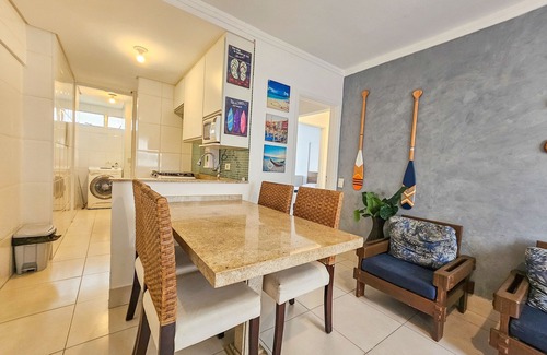 Tombo Apartment | Pé na areia do Guarujá - Praia do Tombo (5-E)