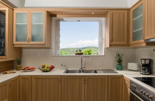 Kolymbari Villa | Panoramic Sea Views, Pool, Garden, BBQ, TableTennis, Playground, Hammock