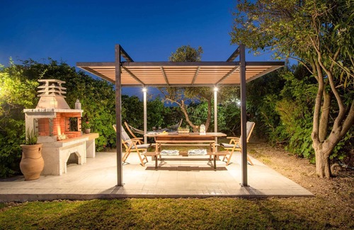 Kolymbari Villa | Panoramic Sea Views, Pool, Garden, BBQ, TableTennis, Playground, Hammock