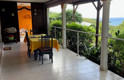 Deshaies Cottage | Panoramic view of the Caribbean Sea, 5 mins walk from Leroux beach