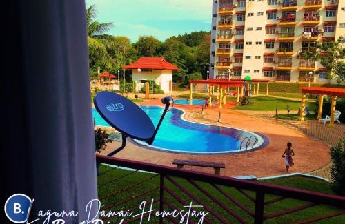 Tanjung Tanah Merah Apartment | PD 2BR Laguna Damai Homestay - GF, Pool Access & Near Beach