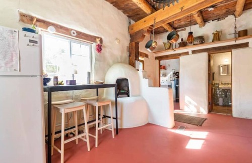 Corrales House | Peaceful artisan adobe with view of the Sandias