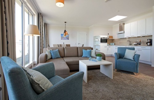 Boergerende-Rethwisch Apartment | Penthouse Waterkant - Meerblick Dachterrasse Wlan Sauna Schwimmbad