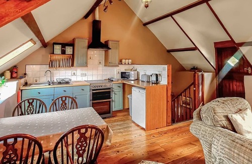 Porthyrhyd Ski Chalet | Pine log lodge with one double and one twin.