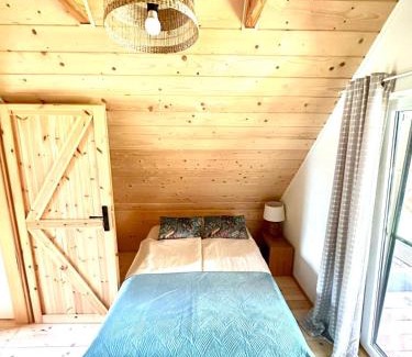 gmina Stary Brus House | Poleskie zacisze, domek czapla na wyłączność, kominek, balia,sauna