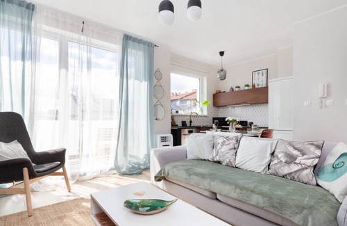 Borkowo Lostowickie House | Poziomkowa 41B | 2 bedrooms | bathtub in the bathroom | balcony