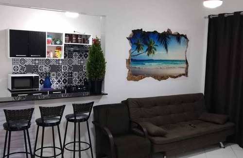 Vila Assuncao Apartment | Praia Grande - Cidade Ocian Apê -Barbecue/1 vacancy -70mt from the sea