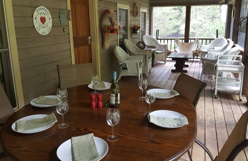 Huletts Landing House | Relax and unwind - 4 bedrooms, 2 full baths, screened in porch & yard for kids.