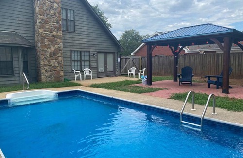 Gunter Afs House | Relaxing Oasis with Pool Gazebo in Family-Friendly Neighborhood