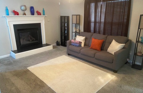 Spring Lake House | Rest Easy in a Cozy Full-Size Bed