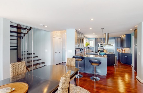 Herald Harbor House | Riverfront home with private dock, foosball table, fireplace, river views