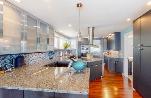 Herald Harbor House | Riverfront home with private dock, foosball table, fireplace, river views