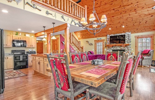 Necedah House | Rustic lakefront home with shared dock & boat slip, game room & stunning gazeebo