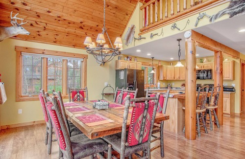 Necedah House | Rustic lakefront home with shared dock & boat slip, game room & stunning gazeebo