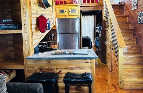 Mount Vernon Cabin | Rustic Retreat W/One Bedroom & loft With Outdoor Fireplace