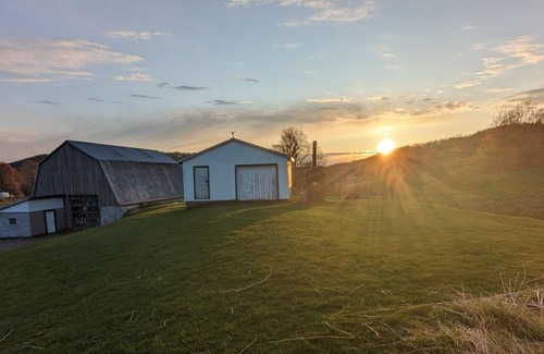 Osceola RV Rental | Rv boondocking spot on our 165 acre farm with salmon river!