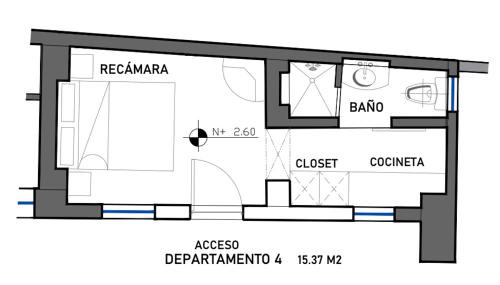 Zona Centro Apartment | San Cayetano 4 with AC just a block away from the main square
