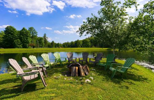 Austerlitz House | Secluded Berkshires Estate Private PondPoolTheater Gym Sunny Pond