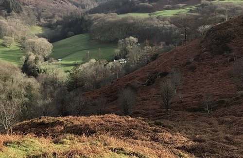 Cwrt Cottage | Secluded stone-built cottage on farm in Mid -Wales, near beaches and mountains.