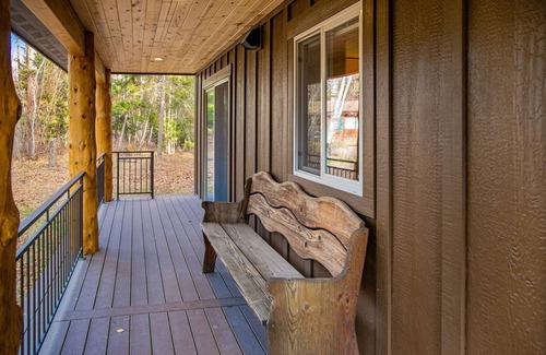 Bigfork Cabin | Serene woodland cabin with firepit, porches & fireplace, near lakes & Glacier