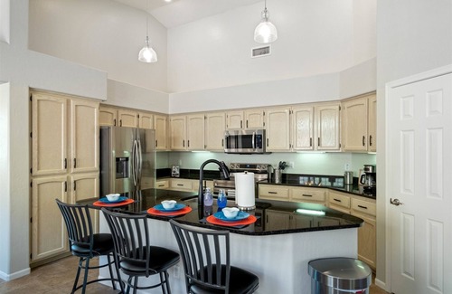 Red Mountain Ranch House | Serenity on the Hill! Luxury Single story home! Air Hcky, Gas Firep, Htd Pool/Spa!