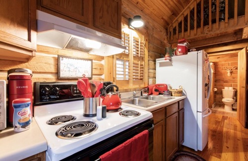 Birdseye Cabin | Shaded Log Cabin Swim Spa- 2 miles Lake Entrance, New Distillery Pet Friendly
