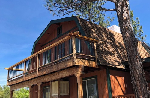 Rough and Ready Cottage | Shangrila with view of wildlife pond above artist's studio in Rough and Ready