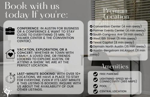 Bouldin Apartment | SOCO Park view The Perfect Location Free Pkg