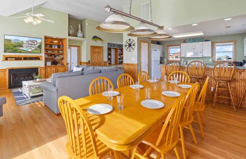 Wind Over Waves House | Soundfront Home w/Private Pool, 2 Hot Tubs, Elevator, Community Boat Ramp, More