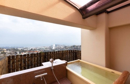 Beppu Hotel | Stay without meals 4F Twin room with openair hot spring bath nonsmoking/Beppu Ōita
