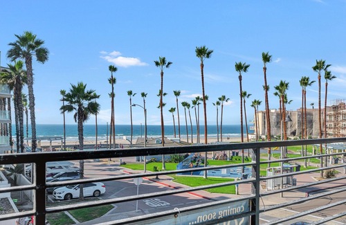 Imperial Beach Condo | Steps to the Beach, Ocean Views,View deck with outdoor Kitchen,and fireplace